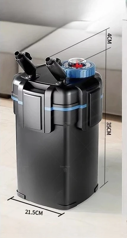 12W Three-layer Filter Bucket, Fish Toilet Three-in-one Silent, Suitable for 60-100cm Fish Tank