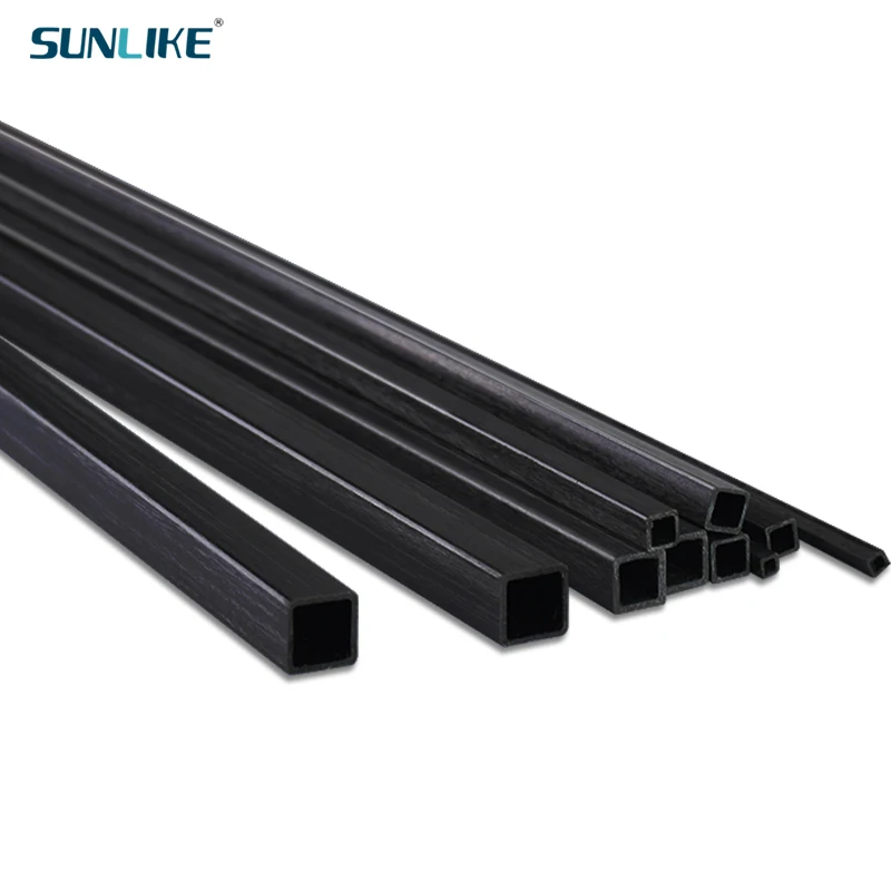 4pcs/Lot Carbon Fiber Square Tube Length 500mm Outer Diameter 3mm 4mm 5mm 6mm 8mm 10mm Carbon Square Tube