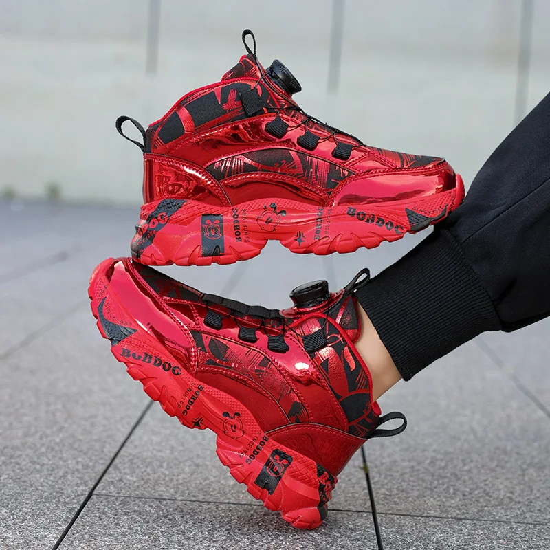 Autumn Fashion Golden Children's Running Sneakers Size 28-39 Comfort Platform Sneakers Child Outdoor Sports Shoes Kids Trainers