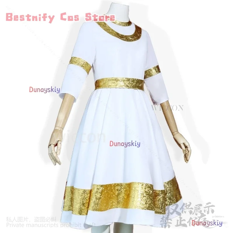 CosplayMiquella تأثيري أنيمي لعبة Cutecore زي الساحرة فستان أبيض لوليتا الذهبي الدانتيل الباروكات للفتيات امرأة هالوين كوسبفلي