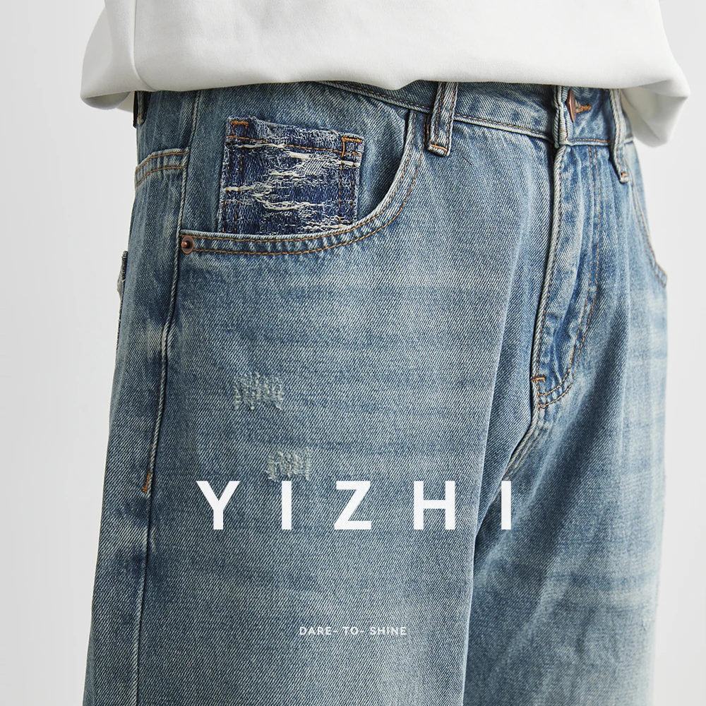 Men's Tapered Jeans Autumn Koren Fashion Loose Fit Casual Long Trousers Comfortable Breathable Classic Vintage Sle Men Jeans