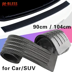 Carbon/Black Universal Car Trunk Door Guard Strips Sill Plate Protector Rear Bumper Guard Rubber Mouldings Pad Trim Cover Strip