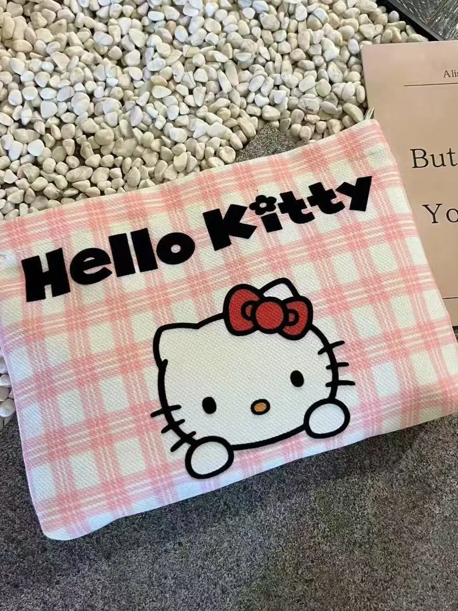 كارتون سانريو مرحبا كيتي حقيبة مستحضرات التجميل الصيف منعش حقيبة صغيرة الأكثر مبيعا الأزرق حقيبة صغيرة حقيبة التخزين الفتيات دمى هدايا