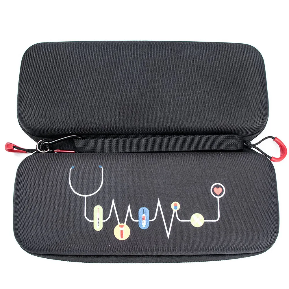 12PCS Health Monitor Storage Accessory Package Kit with Medical Doctor Stethoscope Scissors Tape Reflex Hammer LED Penlight Tool