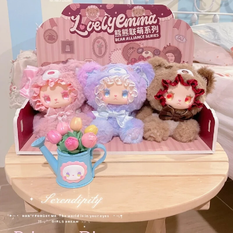 

В наличии Новая Прекрасная Эмма Медведь Альянс Серия Виниловая Лицо Слепая Коробка Модные Игрушки Kawaii Mystery Box Куклы Сумка Подвеска Сюрприз Подарок