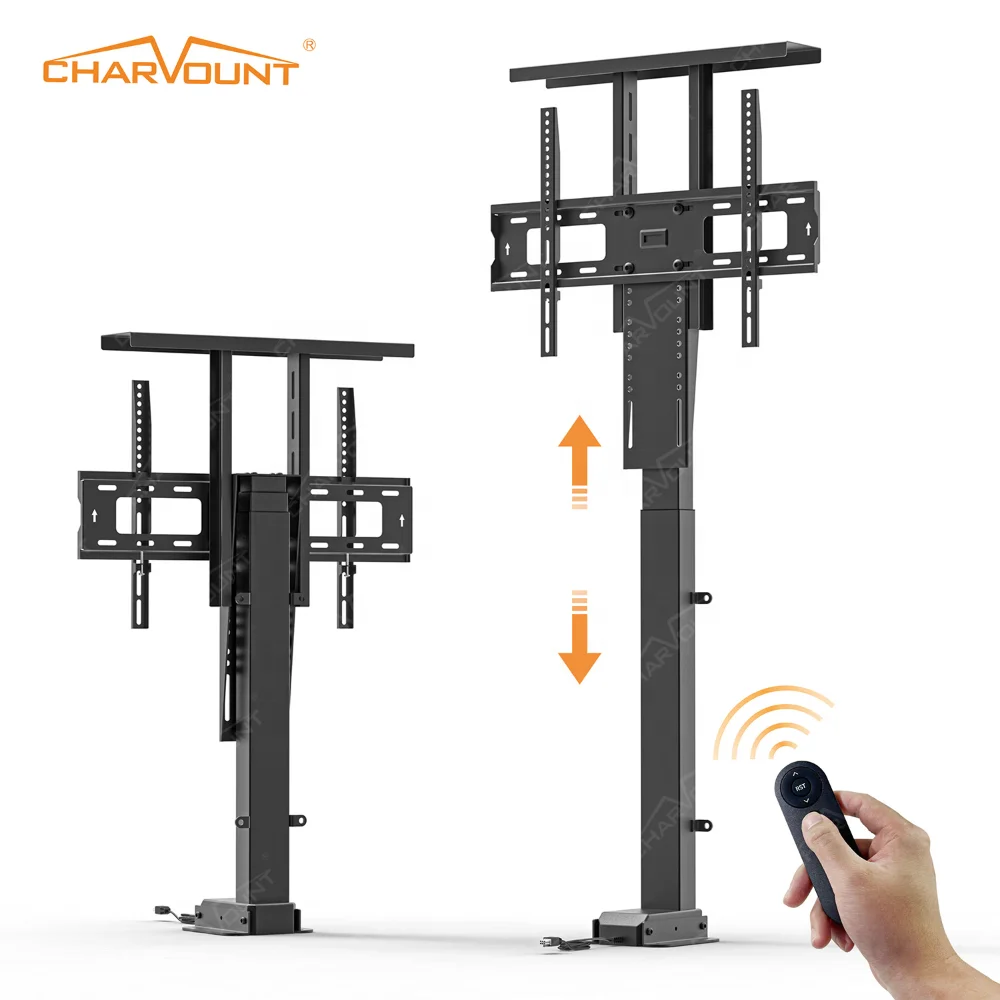 Charmount Height Adjustable Electric Smart Modern Rotatable Motorized TV Lift Bracket
