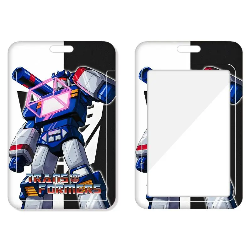 Funda para tarjeta de transformación, tarjeta de comida, tarjetas de autobús para estudiantes, tarjeta de campus, funda para tarjeta de identificación de trabajo, insignia de trabajo, insignia escolar con cordón