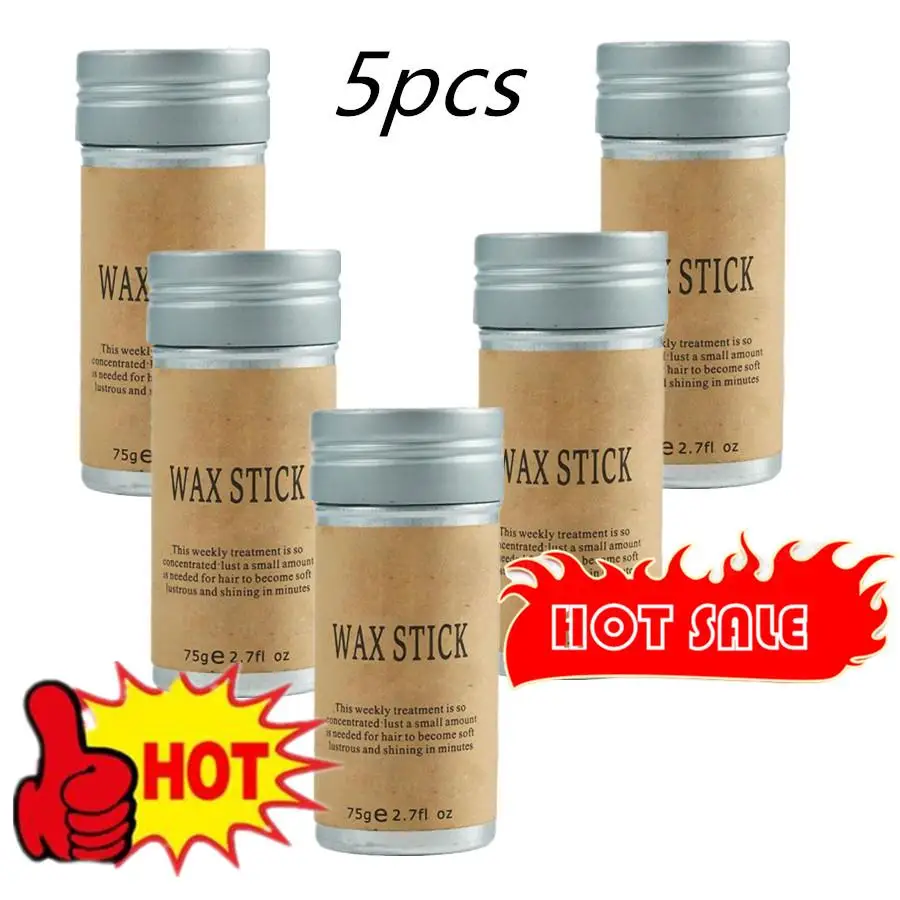 

5PCS Hair Wax Stick For Wig Professional Hair Wax Stick Gel Cream Non-Greasy Style Hair Wax Stick For Men Women Broken Hair