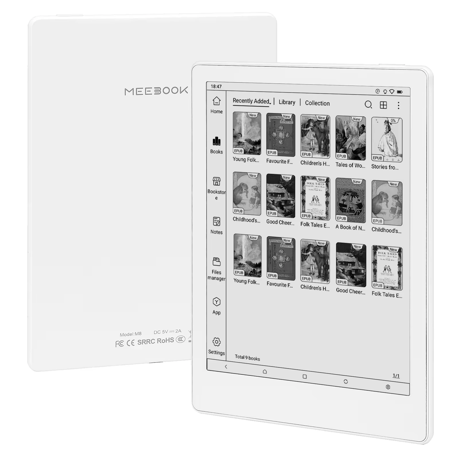Global Version Meebook M8 E-book Reader 4G 64GB 7.8 Inch E-ink Screen Android 14 OS Ebooks Reader Fast Refresh with Google Play