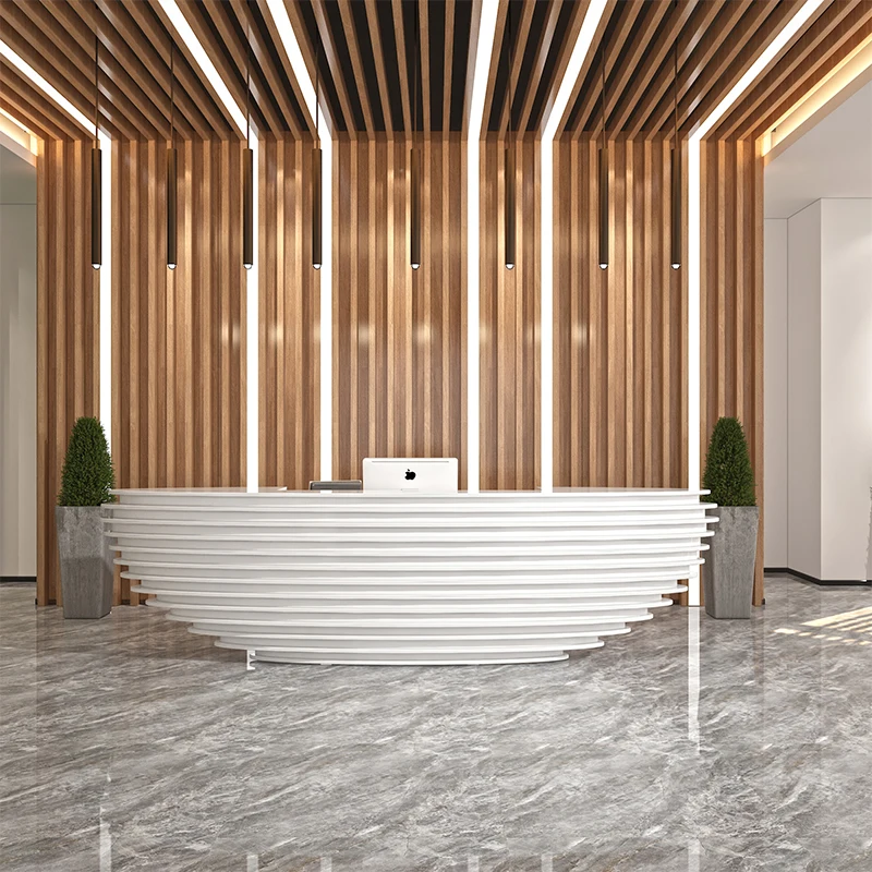 Beauty Salon Reception Desks Classic Corner Modern Small Reception Desks White Office Mostrador Negocio Commercial Furniture