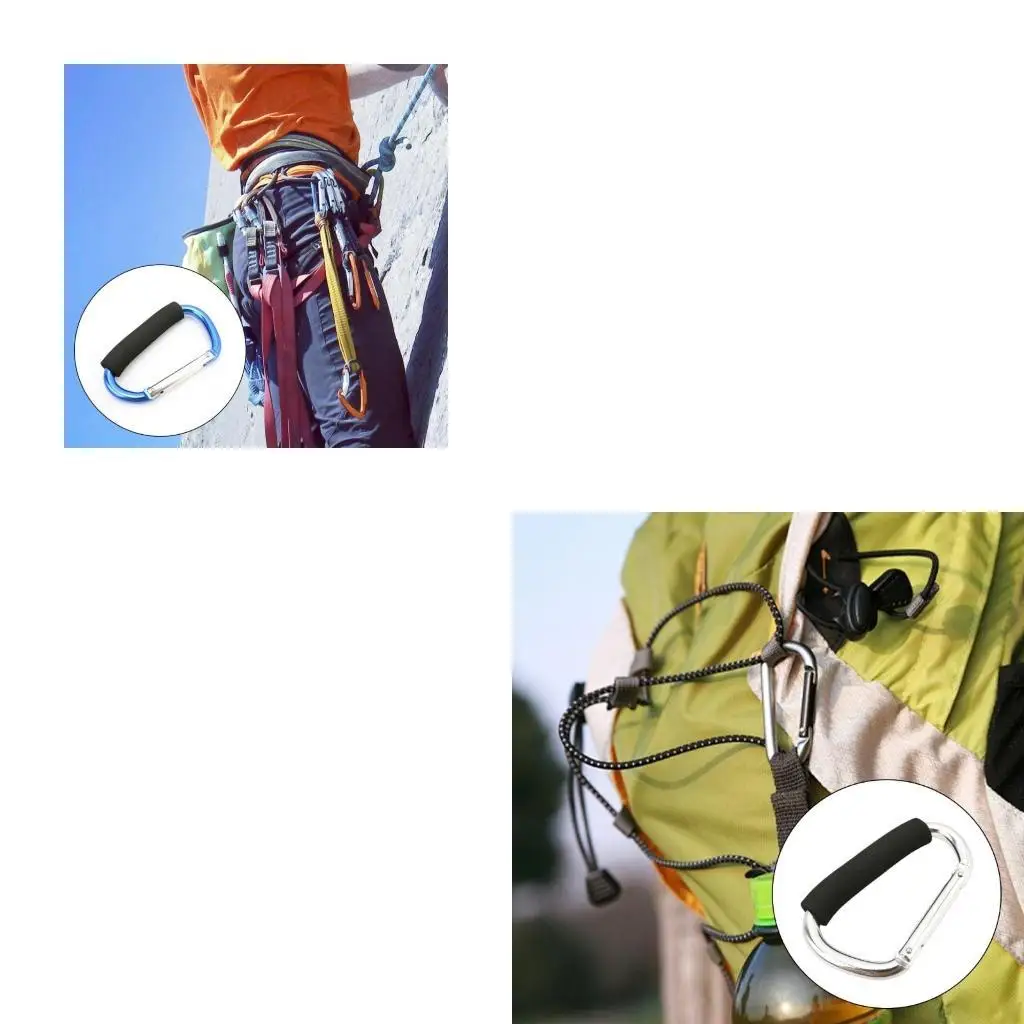 652f 3pcs aleaciones aluminio esponjas gancho compra d forma carabinero gran cochecito clip hebillas montañismo
