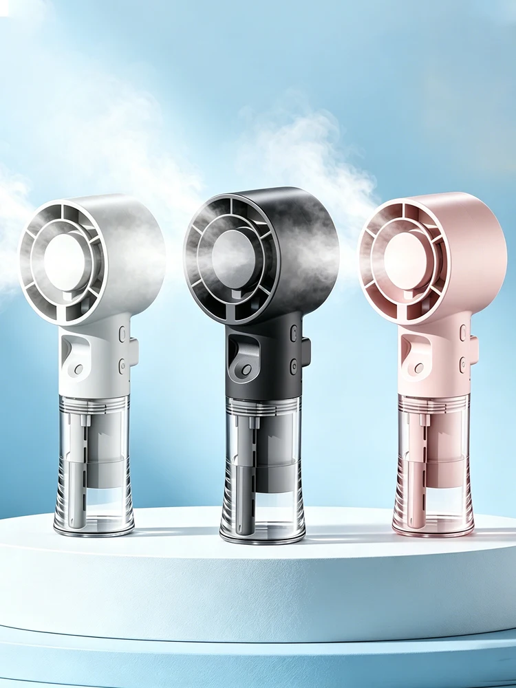 Mini-Luftbefeuchter-Ventilator, tragbarer Hand-Nebelventilator, USB-wiederaufladbarer Outdoor-Handventilator, kleiner Sprühnebelventilator, tragbarer Wassersprühventilator