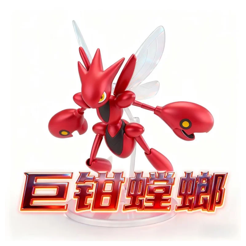 In Stock Pokemon Original Genuine Pokemon PLAMO COLLECTION SELECT SERIES 55 bagged Scizor Assembly Action Figure modelgift view 4