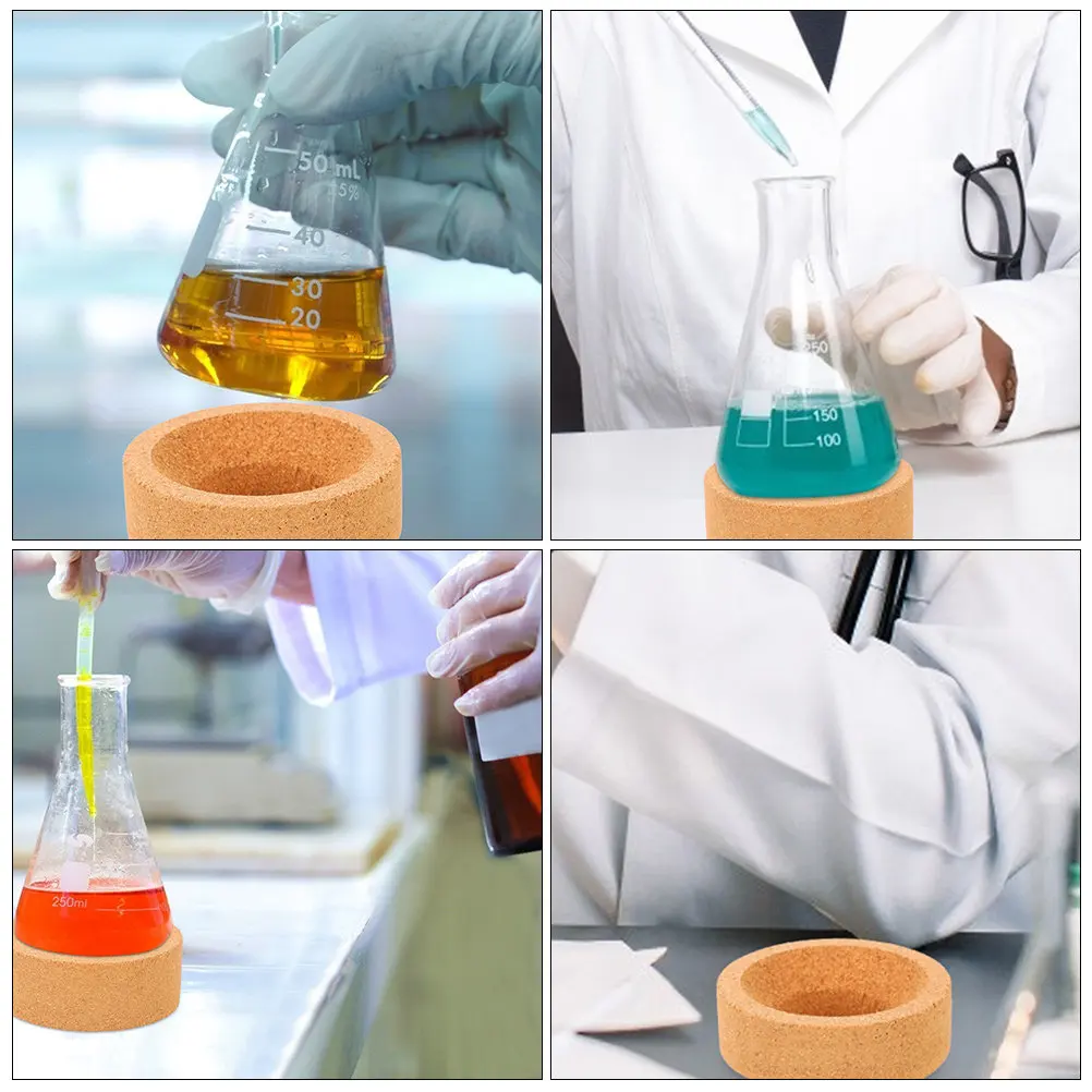 Soft Cork Flask Stand Lab Flask Support Round Bottom Holder Acid Resistant Durable Experiment Equipment Mat Base