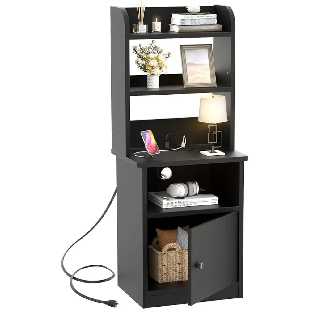 Tall Nightstand with Charging Station and USB Ports - 47