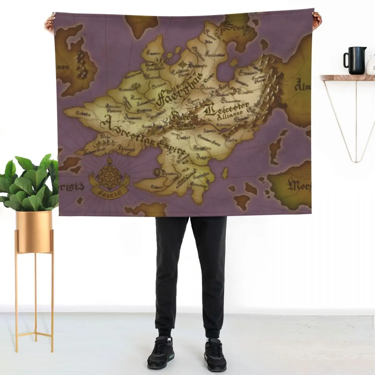 Fire Emblem Fodlan Map Throw Blanket Furrys warm winter Custom Heavy valentine gift ideas Bed Fashionable Blankets