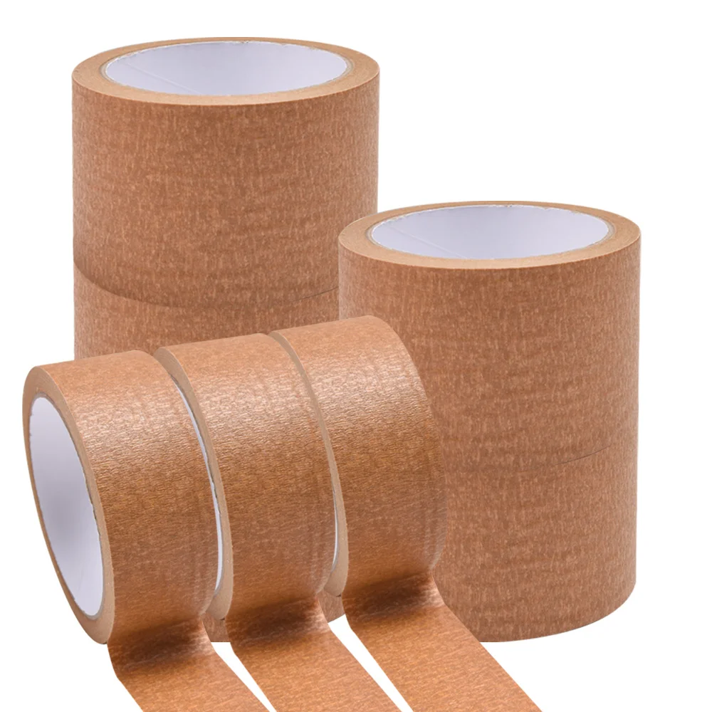 Fita removível de pintores marrons, Marcação Decorativa de Propósito Geral, Mascaramento Fácil Remoção, Home Office Artesanato DIY, 3 Rolls Rotulagem
