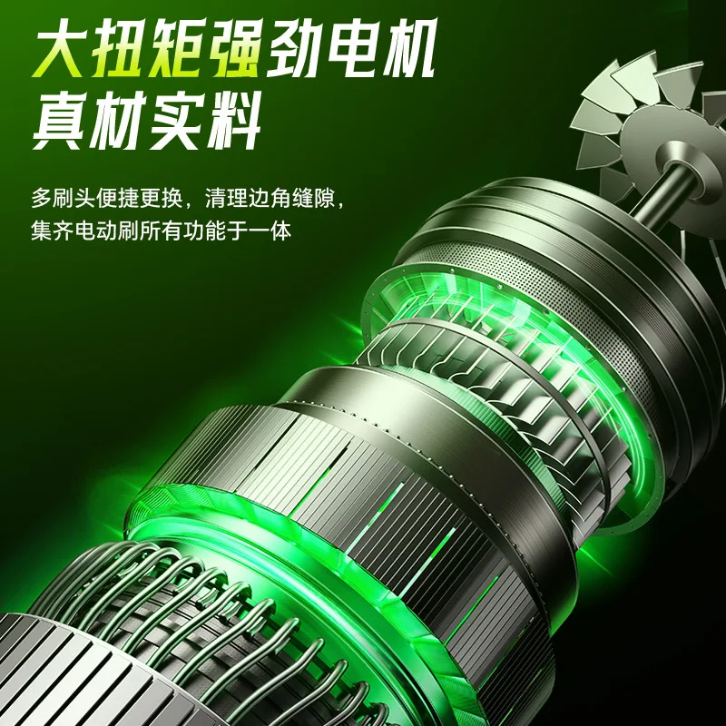 مناسبة لفرشاة التنظيف الكهربائية Yueda أداة تنظيف خزان الأسماك فرشاة كهربائية لحوض السمك IPX8 مقاومة للماء للمطبخ والحمام