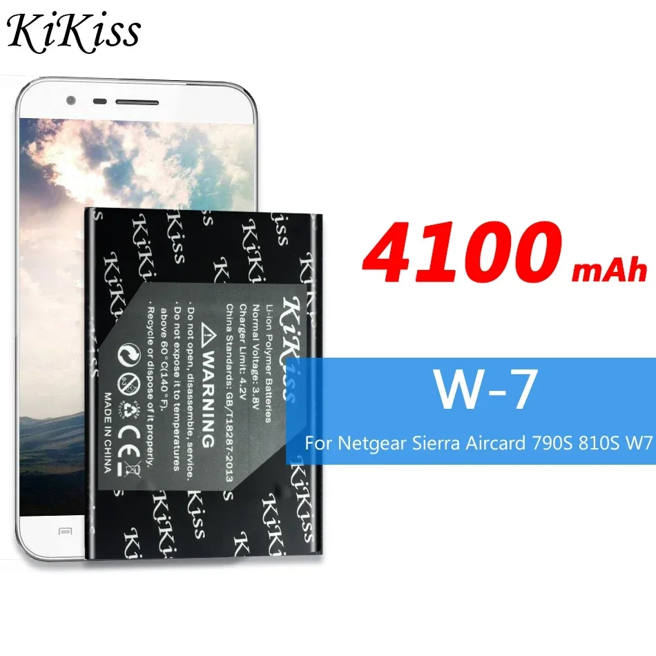 W-7 4100mAh KiKiss Portable Battery For Netgear Sierra Aircard 790S 810S W7