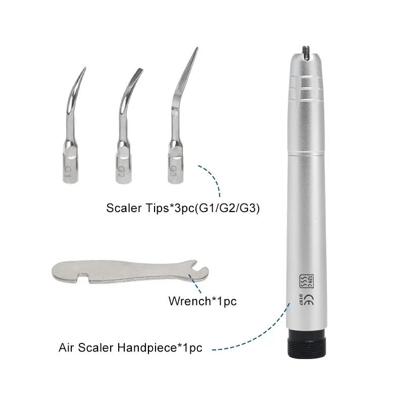 Quality Dental Ultrasonic Air Scaler Handpiece for Teeth Cleaning Whitening With 3 Tips For Clinic Dentist Lab 2/4Hole Available
