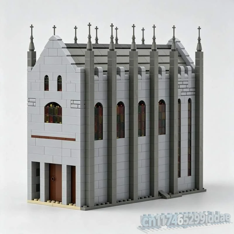 1053PCS Great Hall Medieval Castle Architecture Model Custom Puzzle DIY Creative Assembly Building Blocks Educational Toy Gift