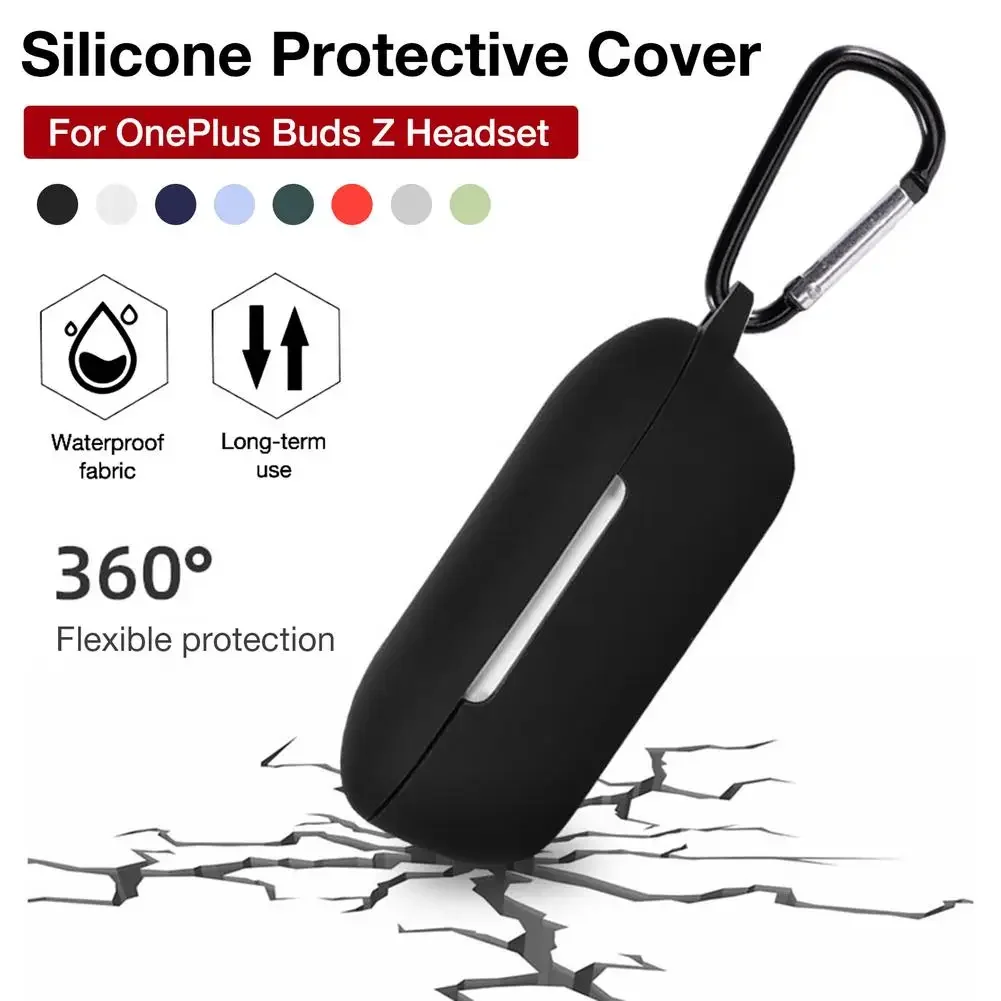 Suitable For Oneplus Buds Z2 TWS Wireless Bluetooth Heatset Protective Sleeve Silicone Earbuds Shell oneplusbuds z2 With Hook