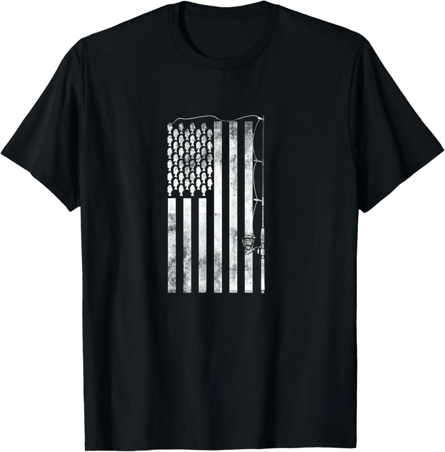 

American Fishing Rod Flag T-Shirt