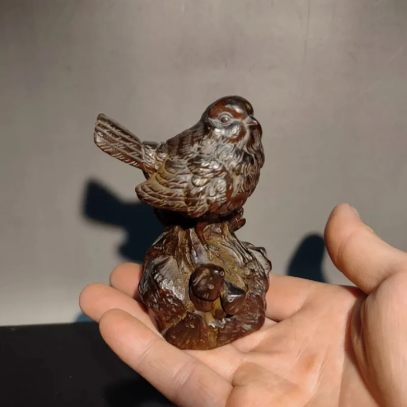 

vintage folk art wood carving bird wooden statue decorative sculpture home decor