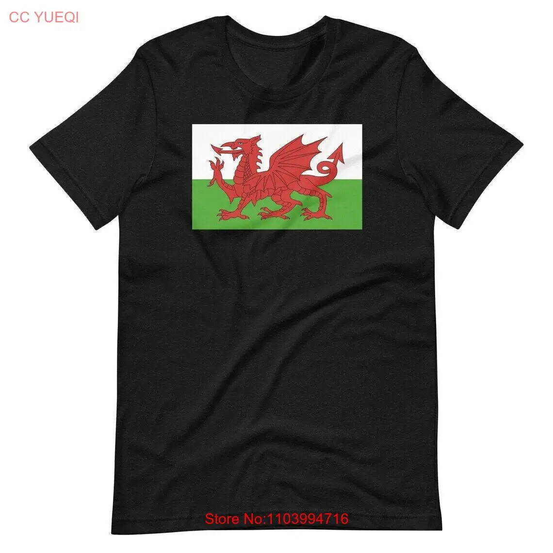 Welsh Flag T-shirt Wales Cymru Flag of Wales Dragon