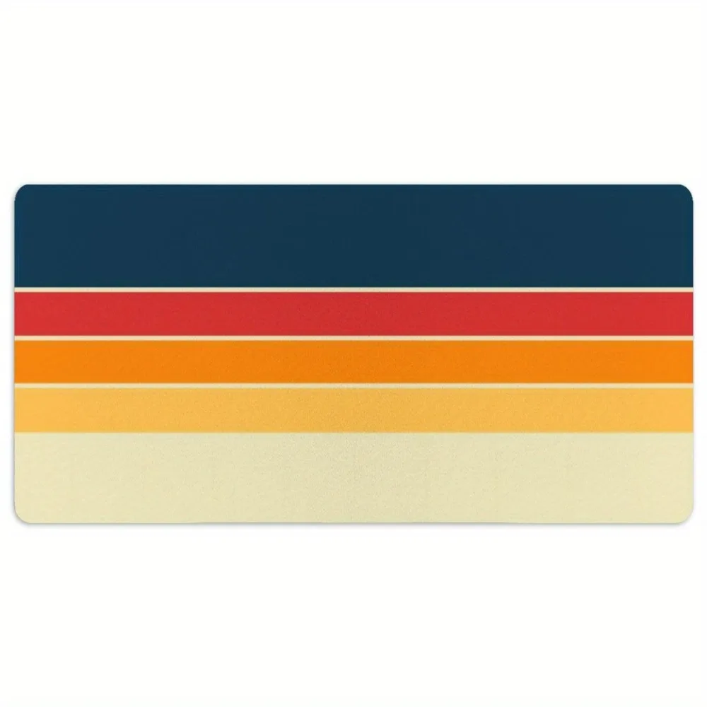 Retro Gradient Stripe Mouse Pad - Retro Style Suitable for Both Office and Gaming, 70s vintage Stripes PC Accessories