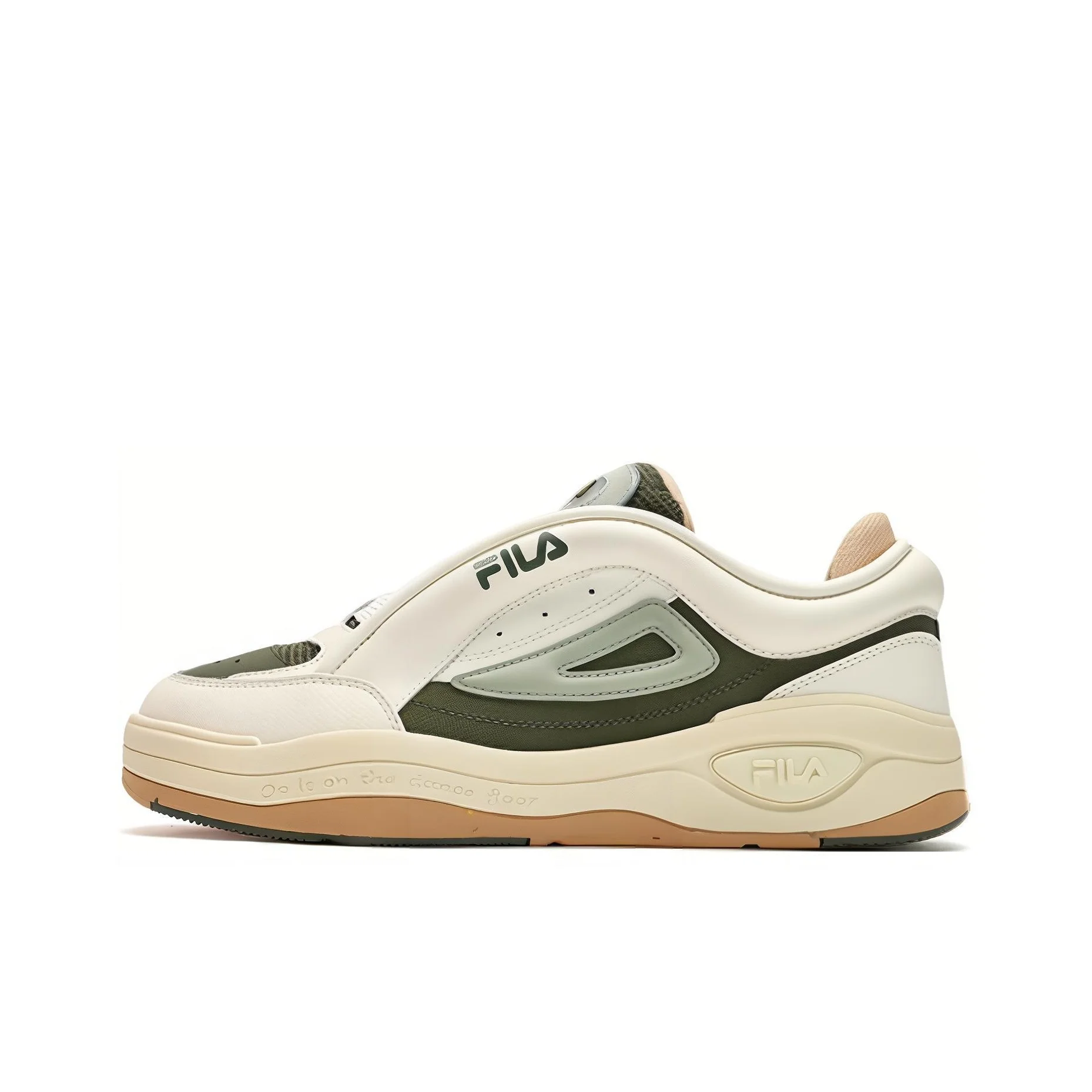 FILA MIX 2 Height Increasing Low top Skateboard Shoes Men's White Green F12M412201FPC