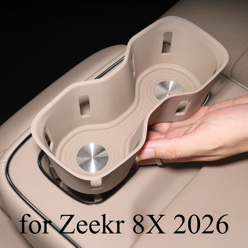 

Soft Silicone Protective Cover & Cup Holder Mat for Zeekr 8X 2026 Rear Cup Holders – Anti‑Slip Liner, Washable Interior Pad