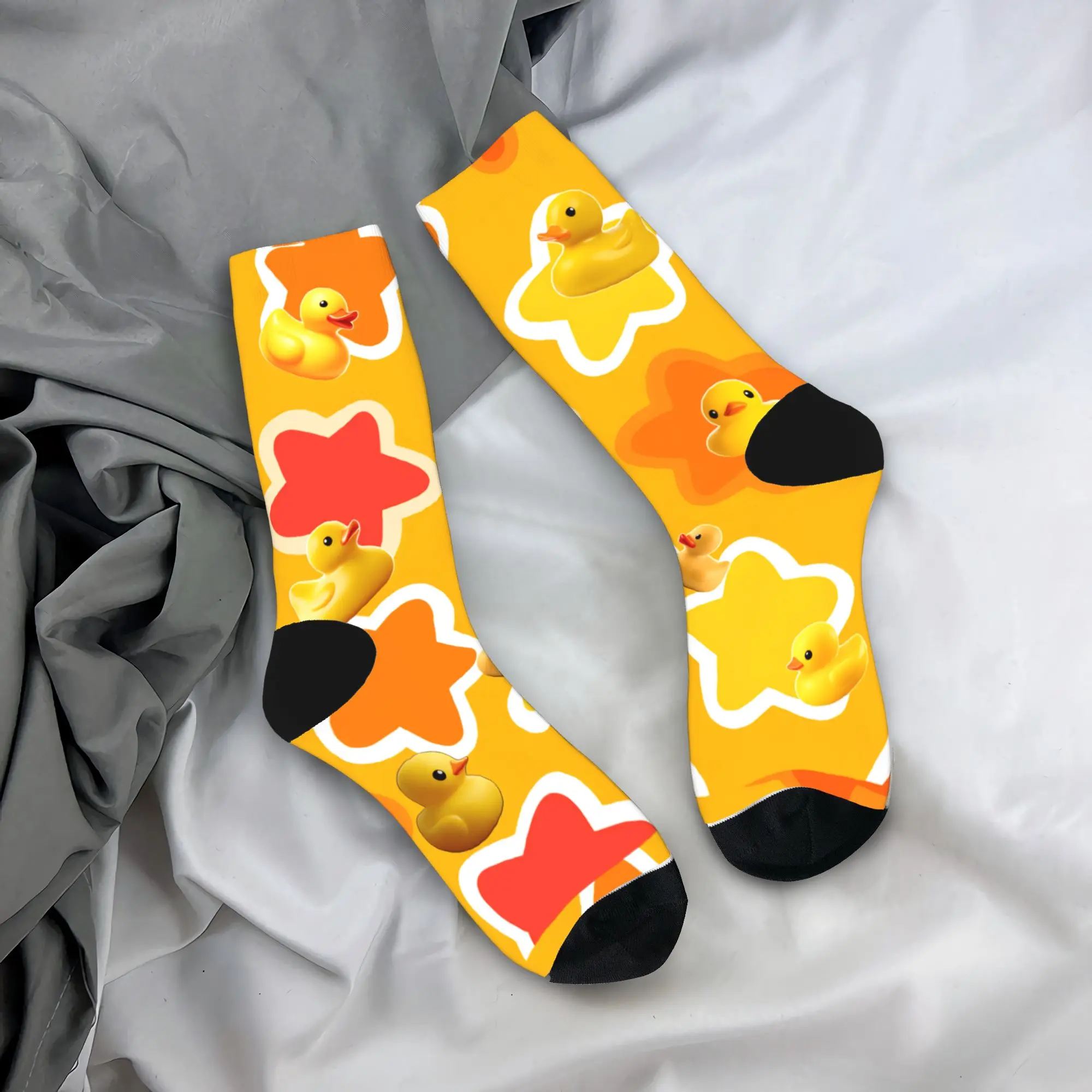 

Couple Socks Yellow Rubber Duck Stockings Autumn Trendy Warm Soft Socks Graphic Outdoor Sports Anti Sweat Socks