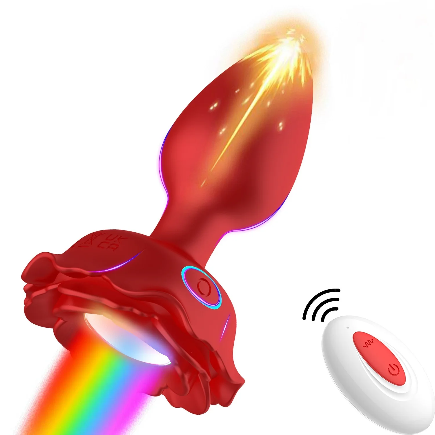 Anal Plug Vibrator Couples Sex Toys for Women Light Up Vibrating Butt Plug with 10 Vibrations Women Rose Toys Anal Vibrators