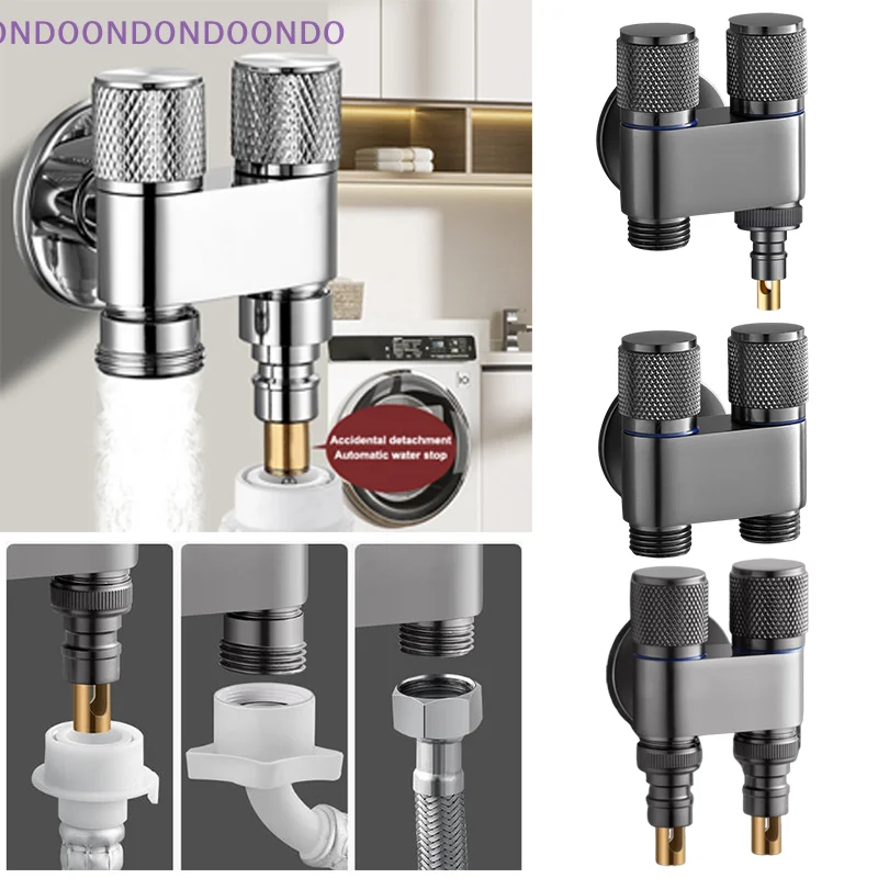 

Stainless Steel One-point Two-water Angle Valve One-inlet Two-outlet Water Diverter Valve Independent Control Corner Valve