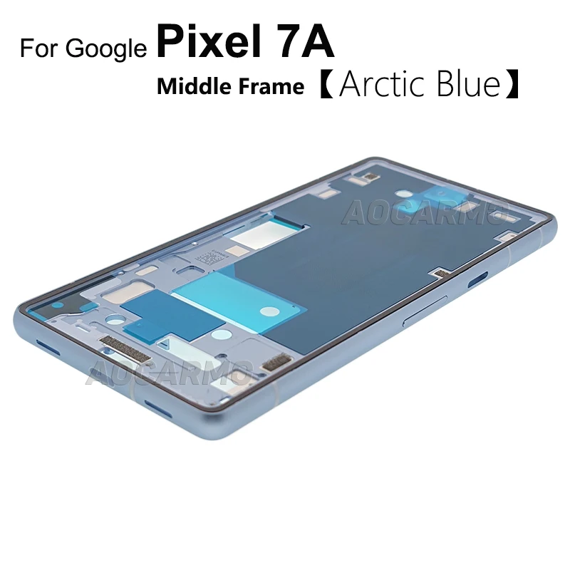 Aocarmo For Google Pixel 7A Middle Frame With Side key Replacement Parts