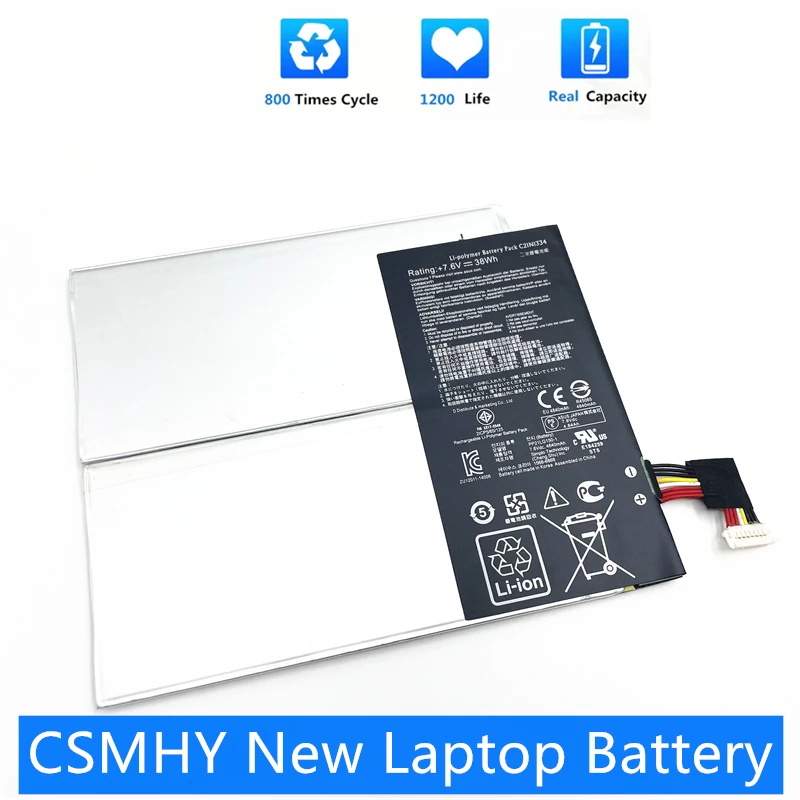 

CSMHY New C21N1334 Laptop Battery For ASUS Transformer Book T200TA T200T T200 1A 1K 200TA-C1-BL Tablet PC 7.6V 38WH