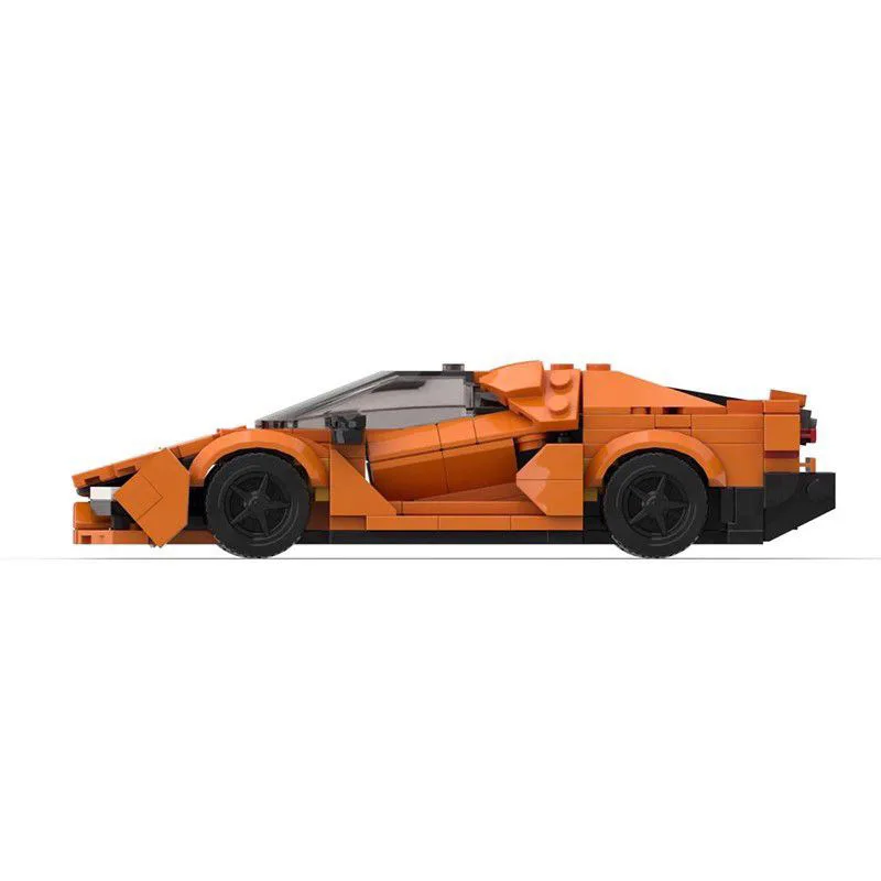 Compact Futuristic Hybrid Supercar Blocks, V12 Sport Racing Vehicle Display Model, Chinese DIY Bricks for Hobby Display Gifts