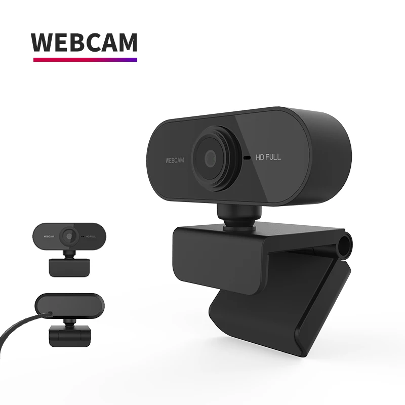Full HD Webcam with Built‑in Microphone, 140° Wide Angle USB Web Camera, for PC Laptop Desktop Video Calling Recording