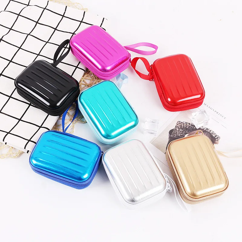 Portable Mini suitcase storage box storage bag travel cosmetic storage makeup bag jewelry storage bag lipstick bag purse