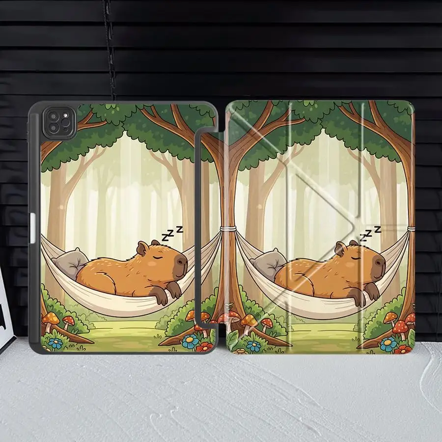 Capybara Tablet Case For iPad Air 4 5 M3 M2 1 2 M4 11inch Mini 6 7 Pro 11th 10th 9th 8th 7th 12.9inch Pro 2025 Holder Cover