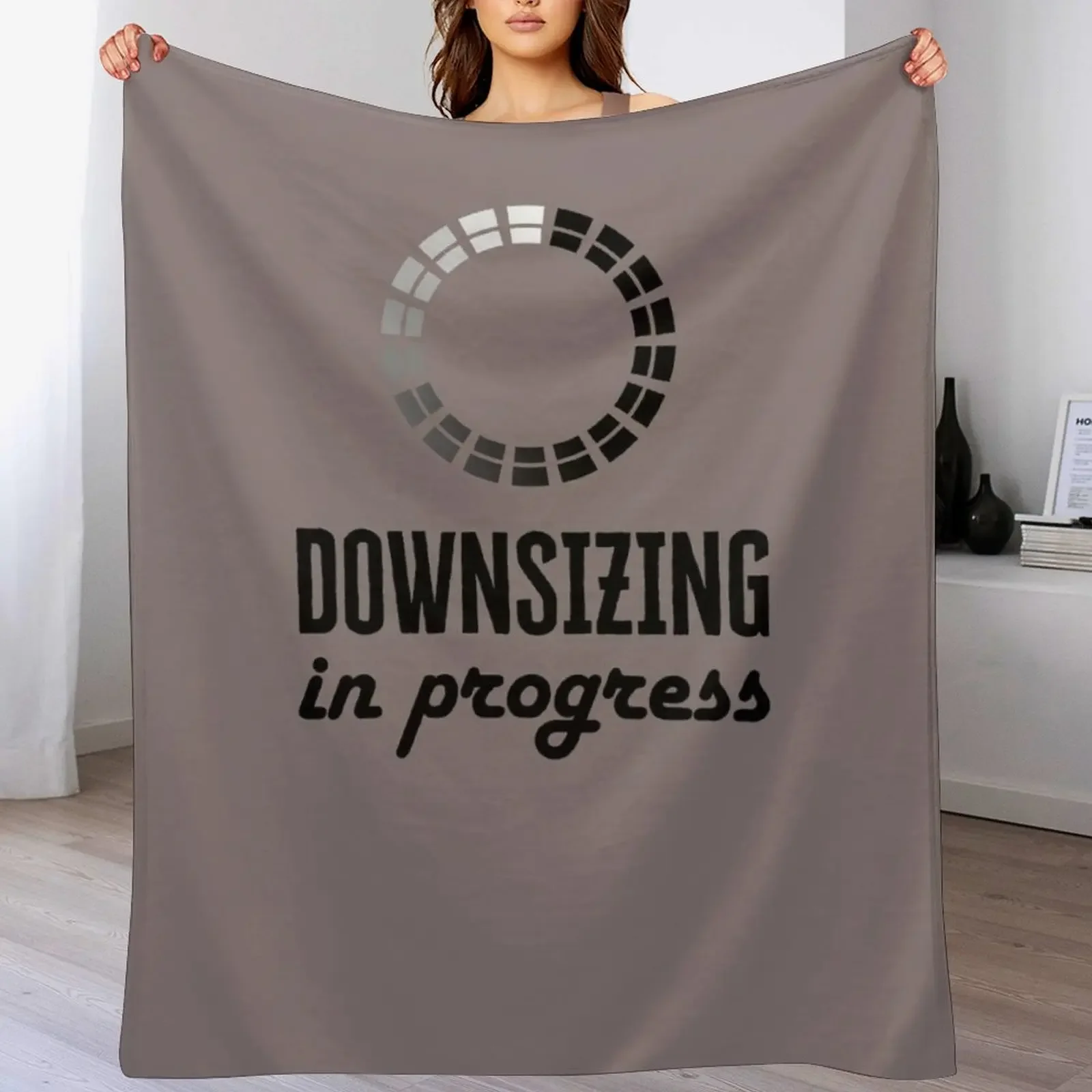 

Weight Loss, Bariatric Surgery, Downsizing In Progress Gift Throw Blanket Giant Sofa Polar Custom Blankets