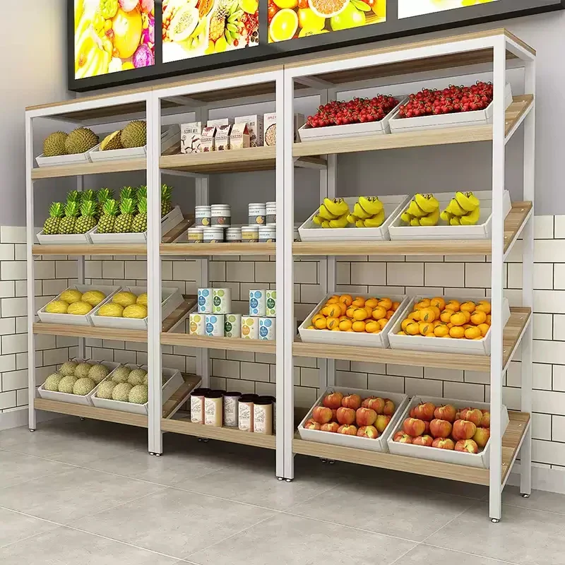 Wooden supermarket multifunctional storage rack, beverage display rack,Customized furniture manufacturer,OEM/ODM