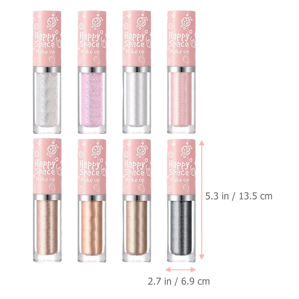 8 個のグリッターアイシャドウキット 特別な機会用のリキッドアイシャドウスティック 長時間持続する輝き効果 バレンタインに最適