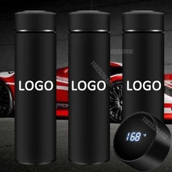 Car 500ml LED Intelligent Temperature Measurement Cup Stainless Steel Thermos Bottle with Digital Temperature Display with LOGO