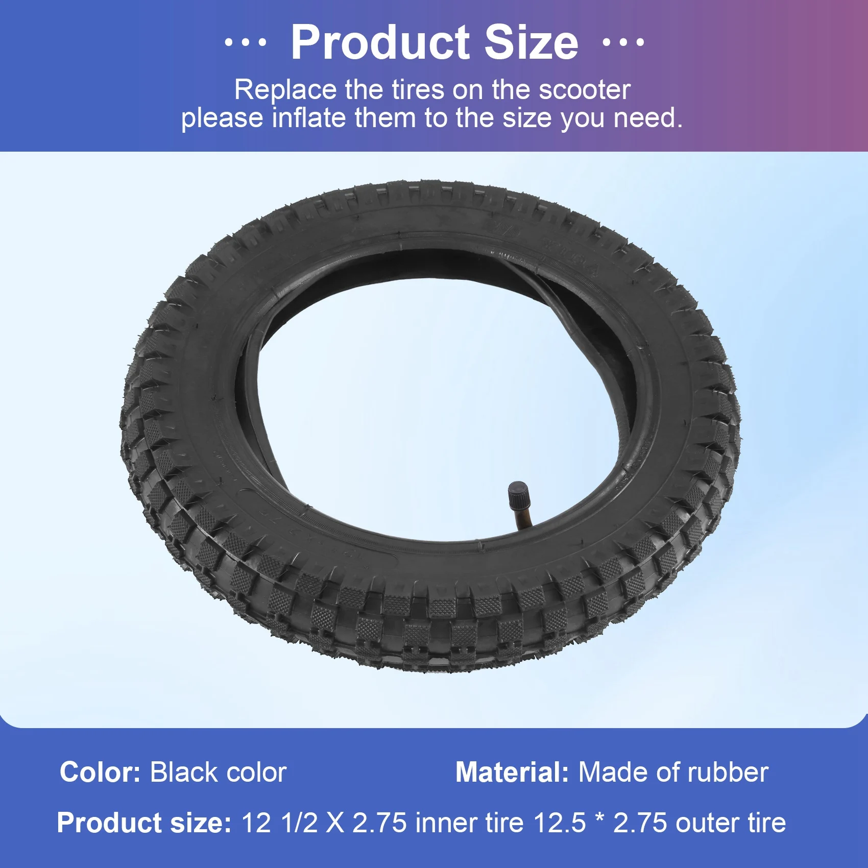 AF93-12 1/2 x 2,75 Reifen 12,5 x 2,75 Reifen für 49 cc Motorrad Mini Dirt Bike Reifen MX350 MX400 Roller