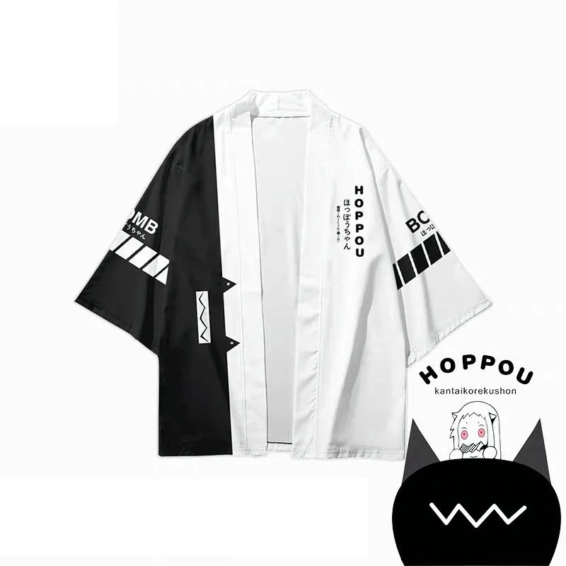 Kantai Collection Hoppou 3d Kimono Shirt Cosplay Anime Game Men Women Seven Point Sleeve Tops Casual Cardigan Jacket Clothes 4XL