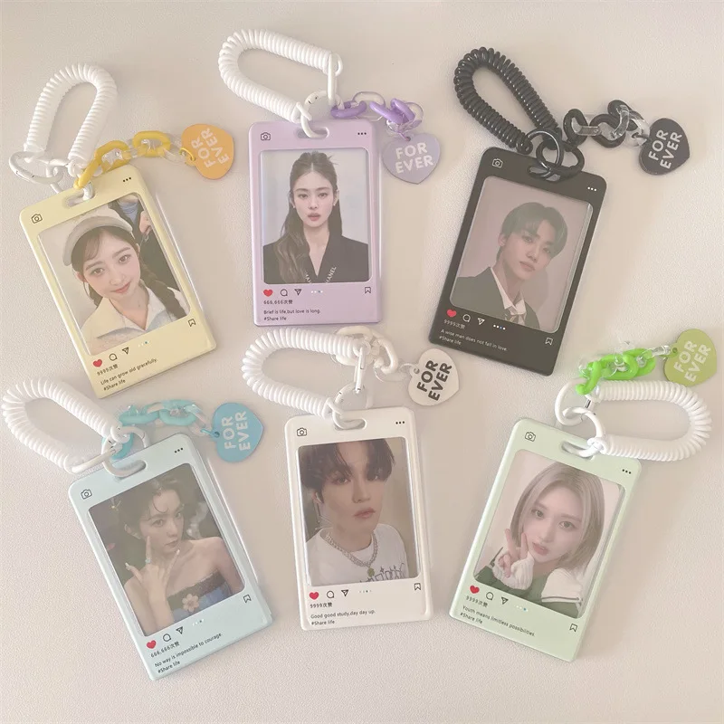 ins Cute Card Set Photo Keychain Small Card Photo Frame