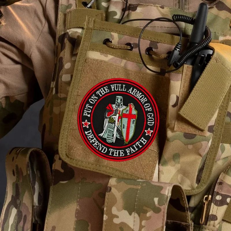 Parche táctico militar con gancho y bucle para brazalete moral - imagen 3