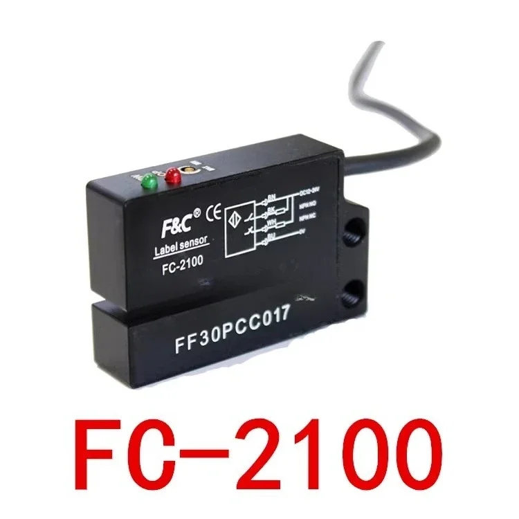 

1PC FC-2100 NPN or FC-2100P PNP F&C New Original Lable Sensor 4 wires NO NC Electric Label Detector Photo Sensor